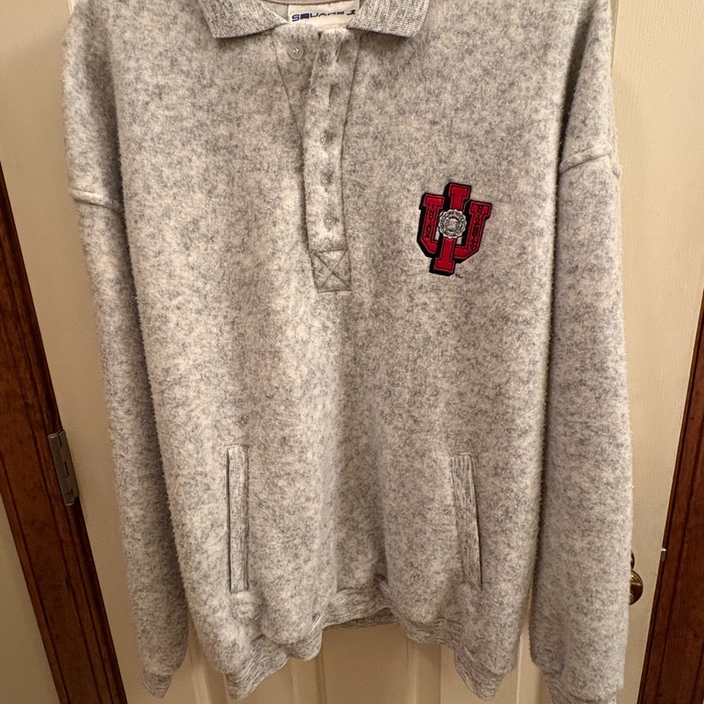 Indiana University Fleece Gray Pullover Size M/L